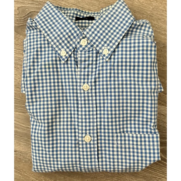 J. Crew Shirt Men's S Blue Slim Fit Checkered Gingham Long Sleeve Plaid Shirt - Picture 3 of 11